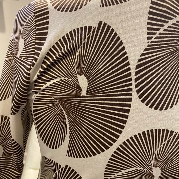 Brown and White Faux Wrap Dress, Maurices’s, Med - Picture 6 of 8